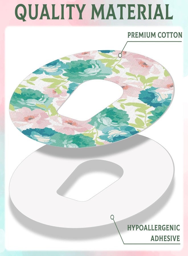 Panelee 30 Pcs 10 Styles Adhesive Patches Compatible with Dexcom Sweatproof Colorful Sensor Floral Adhesive Tape with Split Backing Continuous Glucose Monitor Protection (G6,3.94 x 2.76 Inches) - Image 3